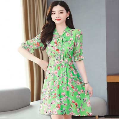 Exclusive Stylish China Model Screen Print Short Kurti, Green