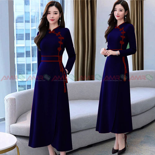 "Vintage Chinese Style Elegant Women Long Kurti 1815