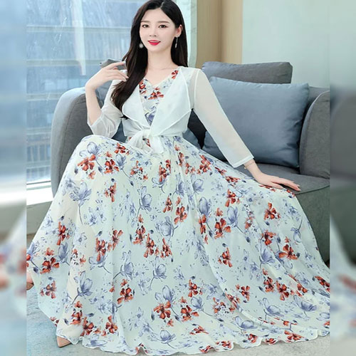 Stylish Elegant Sleeveless Floor Torch Long Gown Koti Style Long Kurti 1571