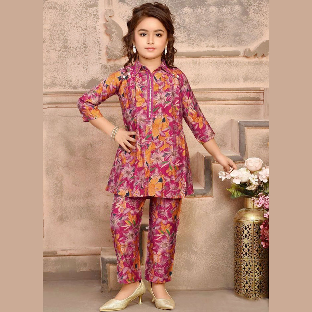 Beautiful trending Dress Winter Friendly Kids Girls Co Ords Sets 1952